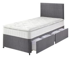 Airspring - Elmdon Luxury Pillowtop Single 2 Drawer - Divan